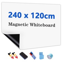 Magnetische Whiteboard Folie Selbstklebend 240X120Cm BüRo Zuhause Memoboard