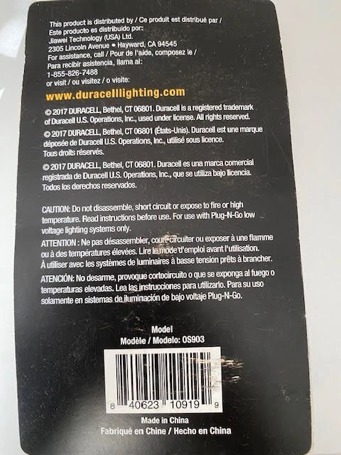 Cable de extensión Duracell QuickFIT 10 pies nuevo en paquete Foto 2 de 2