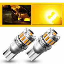 AUXITO 168 194 192 2825 T10 LED Side Marker Light Bulbs Amber 2200K Error Free