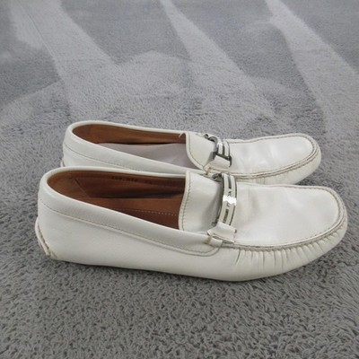 Prada Shoes Mens Size 8.5 White Leather Driving Loafers 2DD  display picture 1