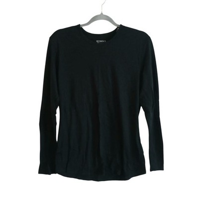 SEGMENTS 100% Merino Wool Base Layer Long Sleeve Top Women s L Black Outdoor