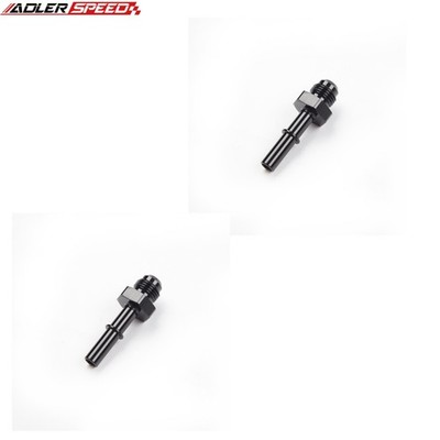 US SHIP 2PCS Quick Connect AN-6 6AN AN6 To 3/8'' Male Fuel Fitting Adapter Black
