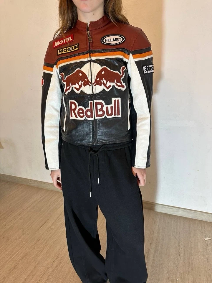 Chaqueta de carreras de cuero Red Bull Top Gear vintage Foto 3 de 4