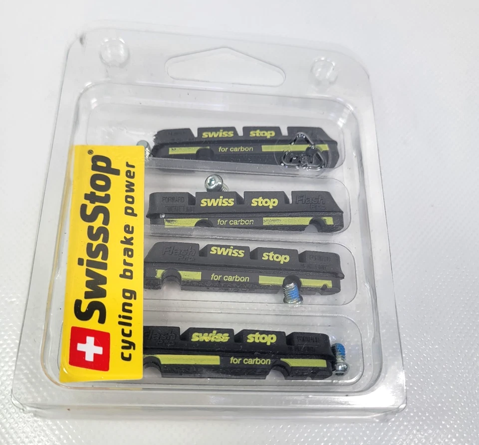 SwissStop  Flash Pro Black Prince Carbon Rim Brake Pads 4-Pads Fits Shimano/SRAM - Image 2 of 4
