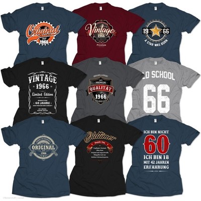T-Shirt 60. Geburtstag Geschenk 60 Jahre Jahrgang 1966 sechzig 66 Fun Shirt