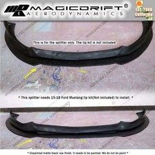 For 15-17 Ford Mustang Front Bumper Flat Chin Splitter Bottom Lip Diffuser