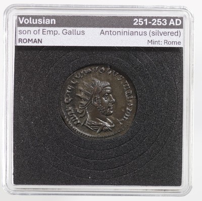 Volusian (son of Trebonianus Gallus) AR Antoninianus 251-3 AD Pax rx. NICE