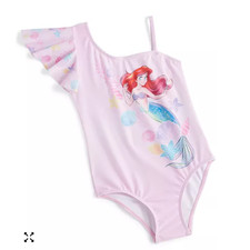 One-Piece Swimsuit-Disney Princess Little Girls The Little Mermaid One-Shoulder
