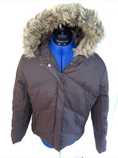 Free Country Winter Jacket Women’s Plus Large Brown Hooded Faux Fur