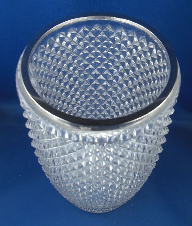 Details zu Vase schön geschliffen mit Silbermontur Emil Hermann 800er Silber Sofortige Lieferung des neuesten Produkts