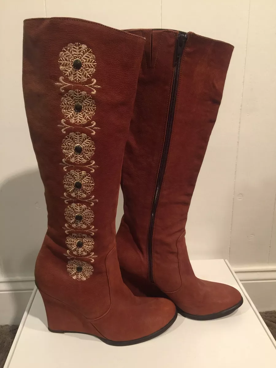 Burnt orange store womens boots