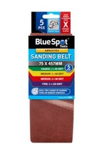 10 x  ASSORTED GRIT 75 x 457mm SANDING SANDER BELT GRIT 40 60 80 120G