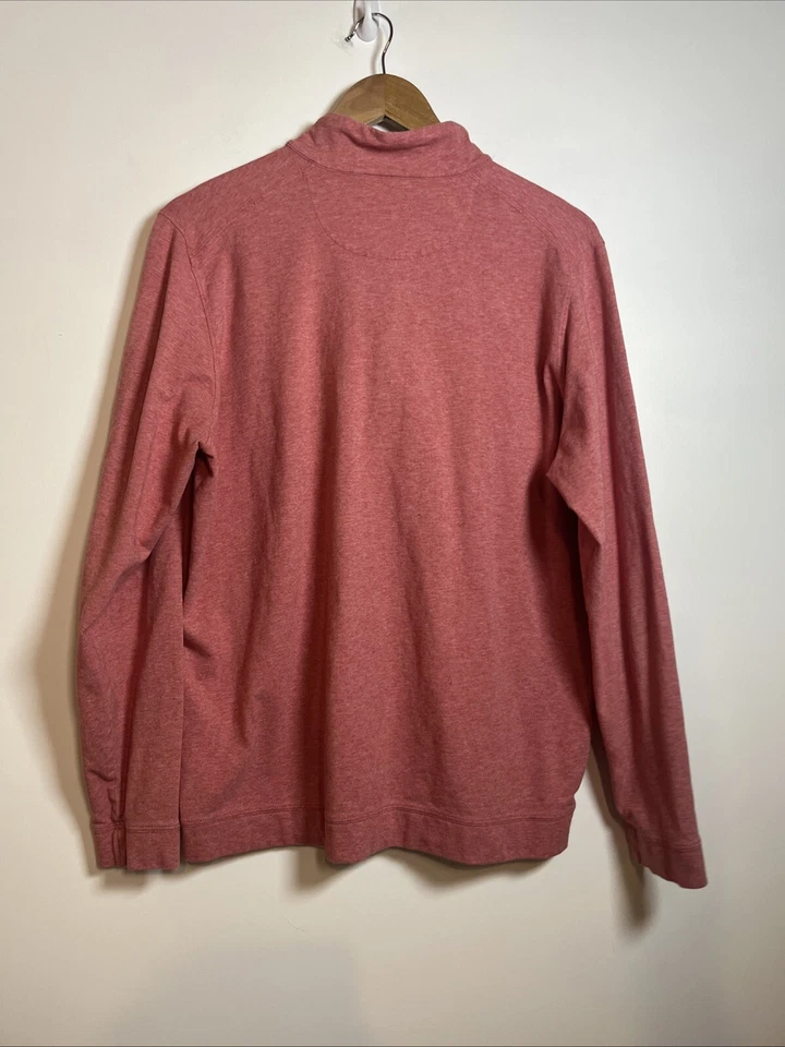 J MCLAUGHLIN Women's Size L Red Cotton/Lycra Long-Sleeve 1/4-Zip Pullover Shirt - Image 3 of 3