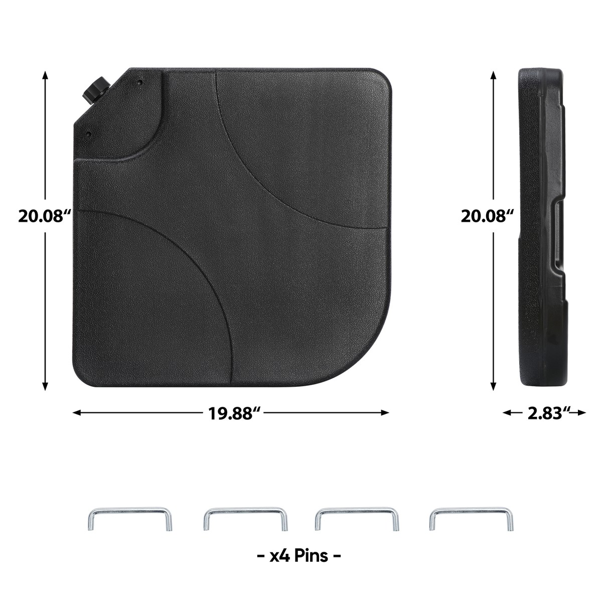 Zambetti Outdoor Set 4 Pezzi Base Di Supporto Per Ombrellone - Foto 7