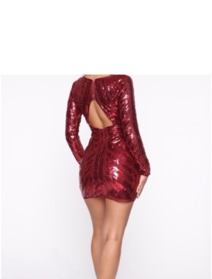 Fashion Nova Burgundy Red Sequin Mini Dress Perfect Party Back Zip NWOT Large | eBay Fashion Nova Burgundy Red Sequin Mini Dress Perfect Party Back Zip NWOT Large | eBay