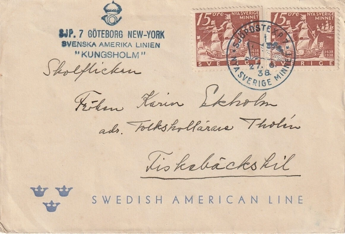 Ships, Boats Postal History Swedish Stamps