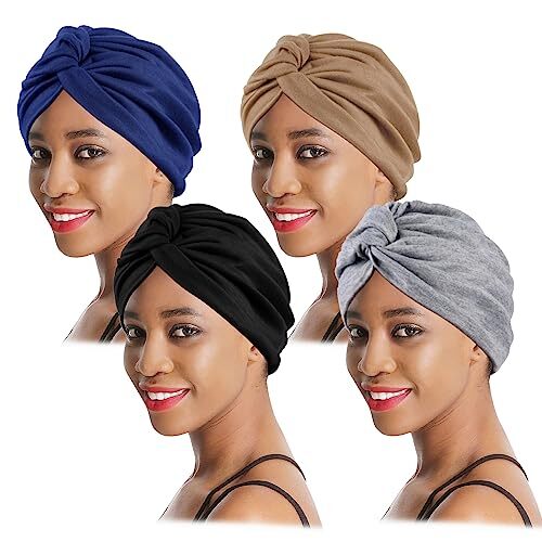 6-Pack Pre-Tied Turbans For Women - Soft Cancer Chemo Headwear & Fashion Headwraps