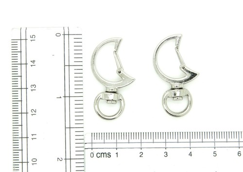 5 pcs DIY Metal Snap Hook Moon Lobster Clasp Lanyard Pendant Keyring Keychain - Picture 3 of 5