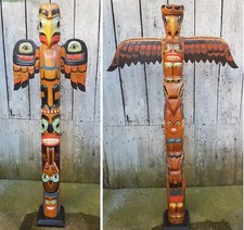 TOTEM-160-- / Totempfahl 160 cm Marterpfahl Indianer totem pole torture stake