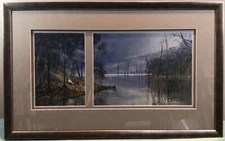 Neil Straub 1993 Sawers Bay Eildon Towards Big River Framed Oil Painting