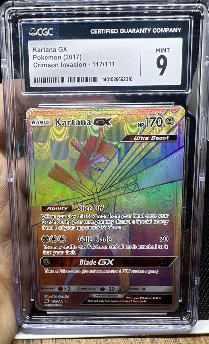 Pokemon 2017 Crimson Invasion Kartana GX 117/111 Rainbow Secret