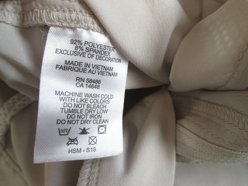 White Sierra Medium 32x21 Capri Pants Cropped Stone White Polyester Stretch EUC! - Picture 5 of 7