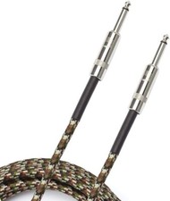 D'Addario Planet Waves Braided Instrument Cable 15 ft. Military Green 