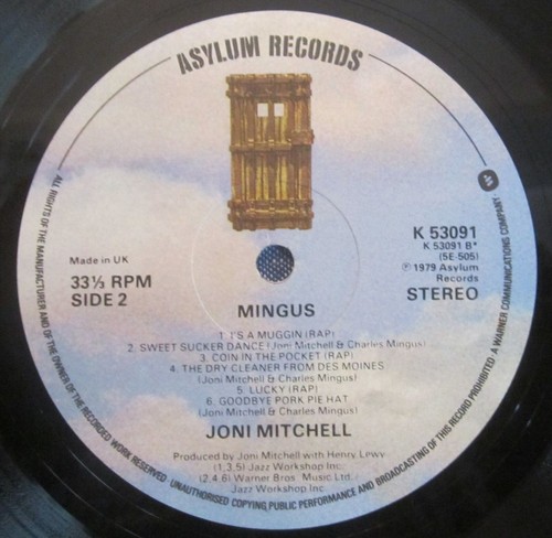 Joni Mitchell- Mingus - 3 page gatefold album Asylum K53091 VG+ - Picture 6 of 6