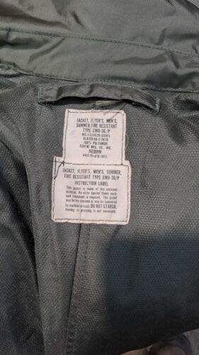 Genuine Surplus USAF Airforce Pilots Flight Jacket Flyers Summer Medium (3064) - Picture 6 of 7