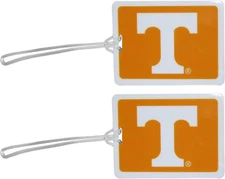 NCAA Tennessee Volunteers Sports Vinyl Luggage Tag, Set of 2, Orange