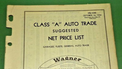 Vtg 1950 Catalog Wagner Lockheed Hydraulic Brake Parts Fluid AU 500  Illustrated | eBay