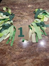 High Chair Banner One 1st Birthday Green  White