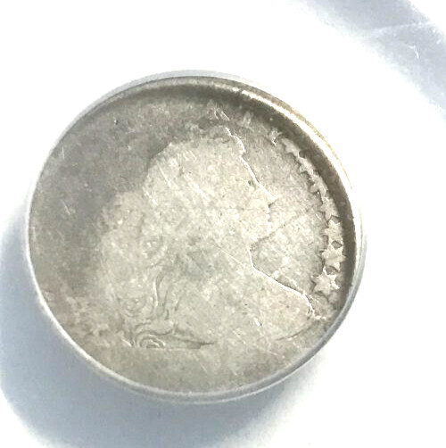 elf Draped Bust Dime 1797 16 Stars JR-1 Extremely Late (Terminal) Die State