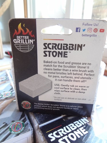 Weber 3 Sided Bristle & Bamboo Grill Brushes with 8 Scrubbin' Stones (NEW) - Picture 14 of 16