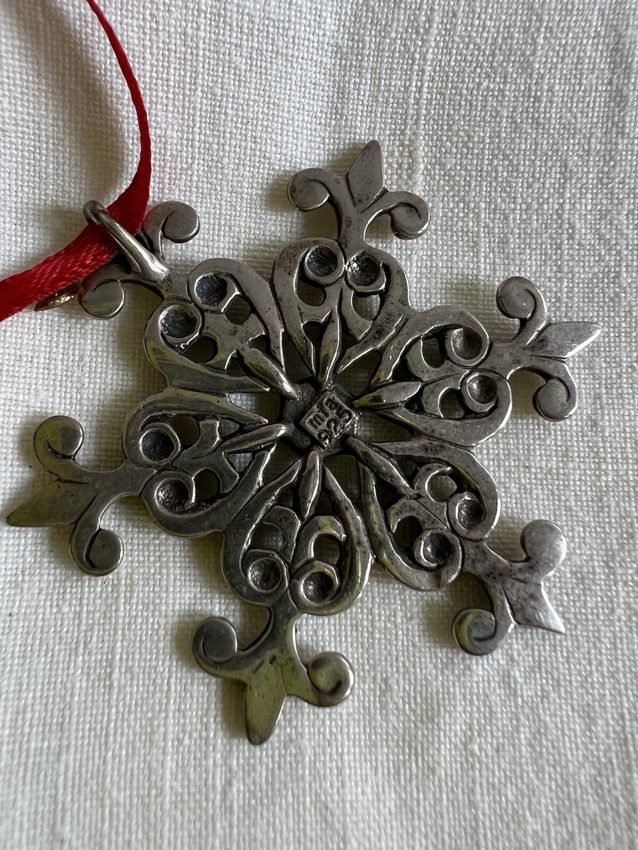 MFA Boston 2000 Snowflake Ornament Sterling Silver Holiday