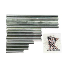 27 Meccano Erector Set Rod with 4 Different Sizes - (NOT ALL ARE ROUND)