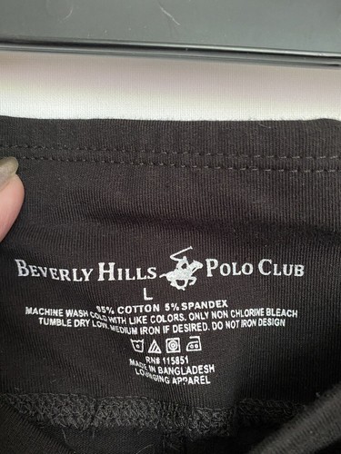 NWT! Beverly Hills Polo Club Black Women Athletic Leggings Stretch Pants ~Sz. L - Picture 6 of 8