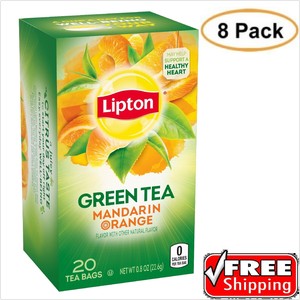 Lipton Green Tea Bags Mandarin Orange - Kosher - 20 Tea ...