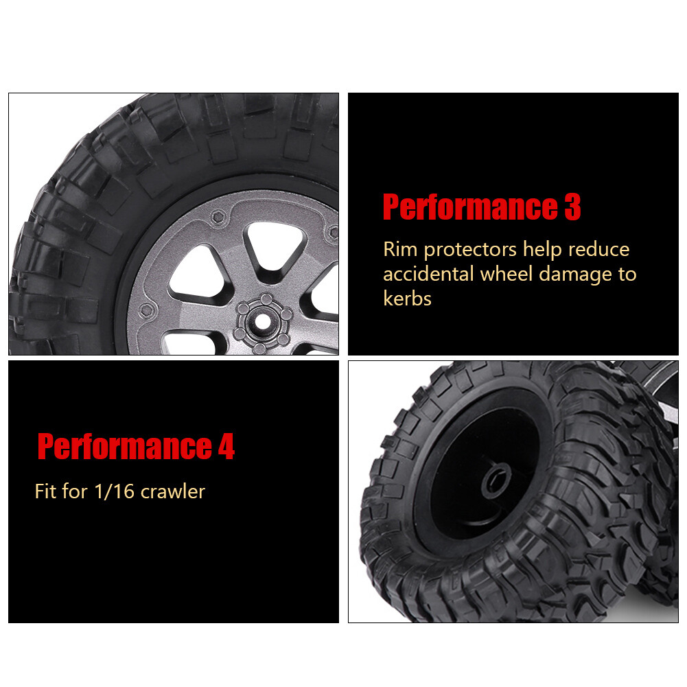 4pcs/set 116 Crawler Tires Rubber Tyres RC Accessory Remote Control