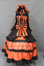 Date A Live Cosplay Tokisaki Kurumi Long Party Dress Costume