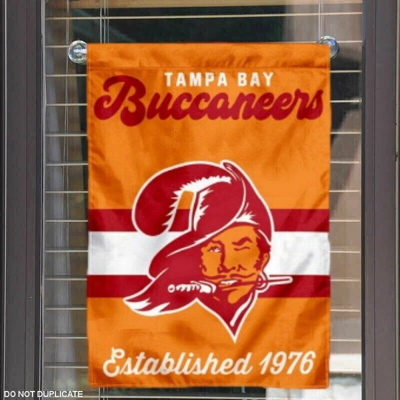 Tampa Bay Buccaneers Retro Vintage Oficial Jardín Patio Bandera Bandera. Foto 3 de 4