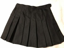 Black Pleated Skirt with Built In Shorts and Side Zipper
