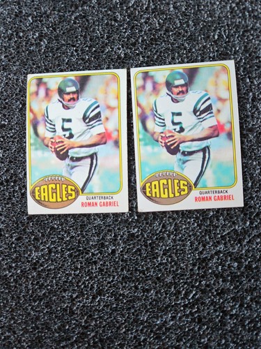 1976 Topps Roman Gabriel #145 Philadelphia Eagles Lot Of 2