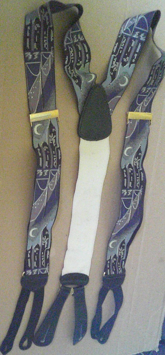 TRAFALGAR Men SUSPENDERS Braces NYC Manhattan At Nigh… Gem