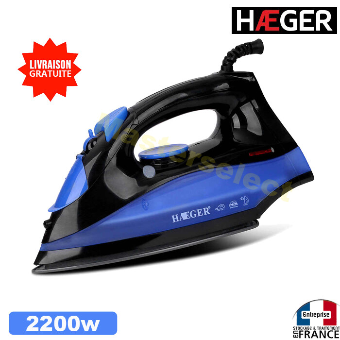 Fer à repasser céramique téflon 2200W pour le linge de toute la famille