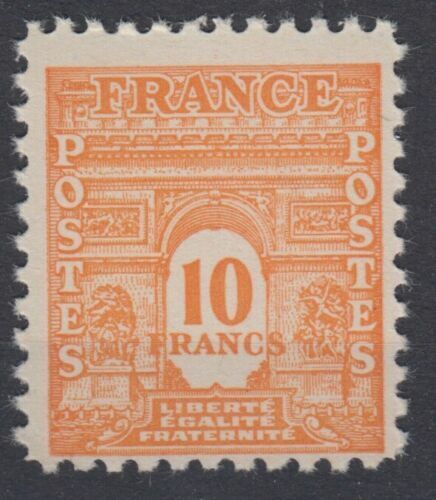 FRANCE: TRIUMPHAL ARC 10F ORANGE N° 629 NEW ** RUBBER WITHOUT HINGE - Picture 1 of 1