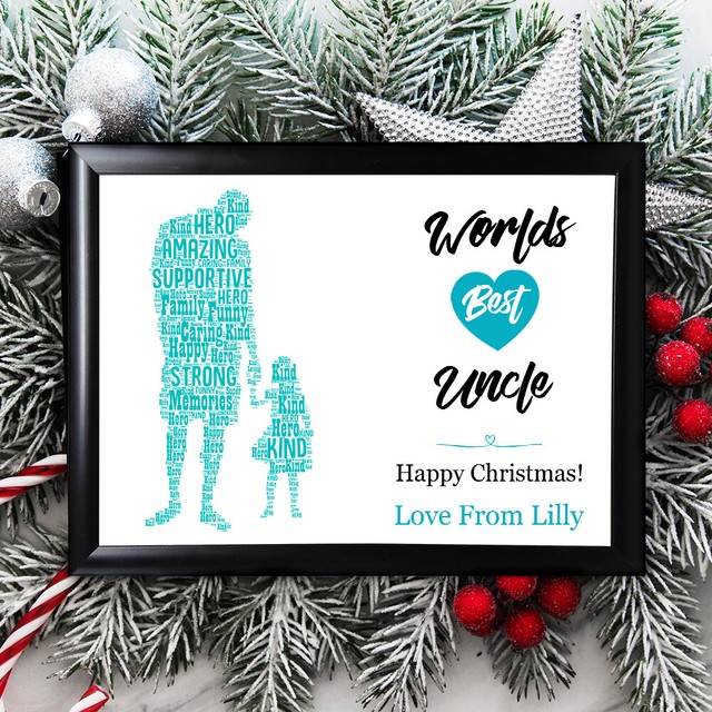 Regali Di Natale Zii.Personalizzato Lui Regali Zio Brother Natale Babbo Cornice Migliore Scheda Niece Ebay