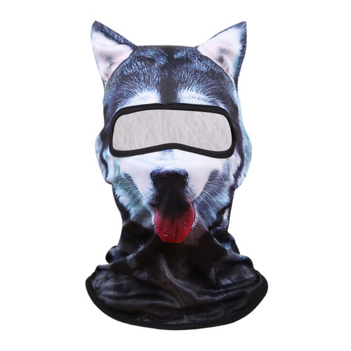 1x 3D Ears Animal Printing Balaclava Cycling Hat Cat Halloween Full Face Mask - Picture 12 of 14