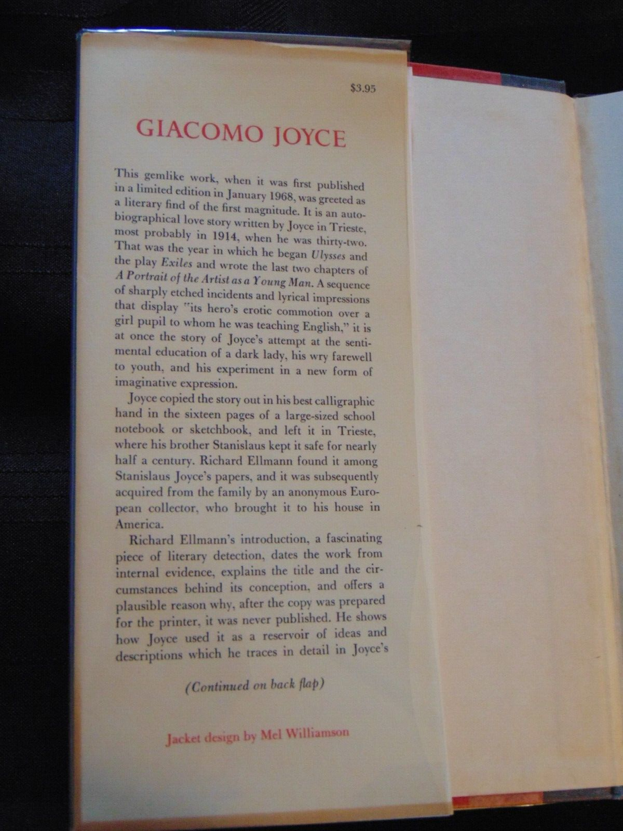 James JOYCE / Giacomo Joyce First Edition 1968 | eBay