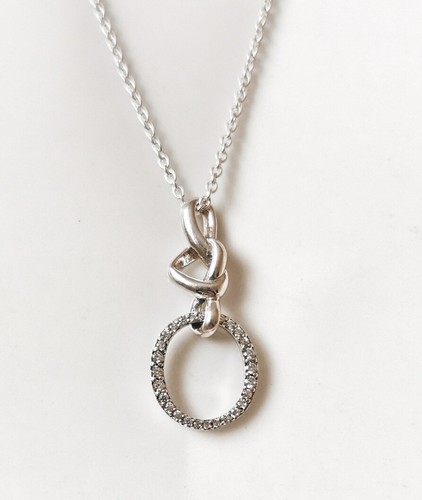 Pandora Knotted Heart Pendant Necklace 